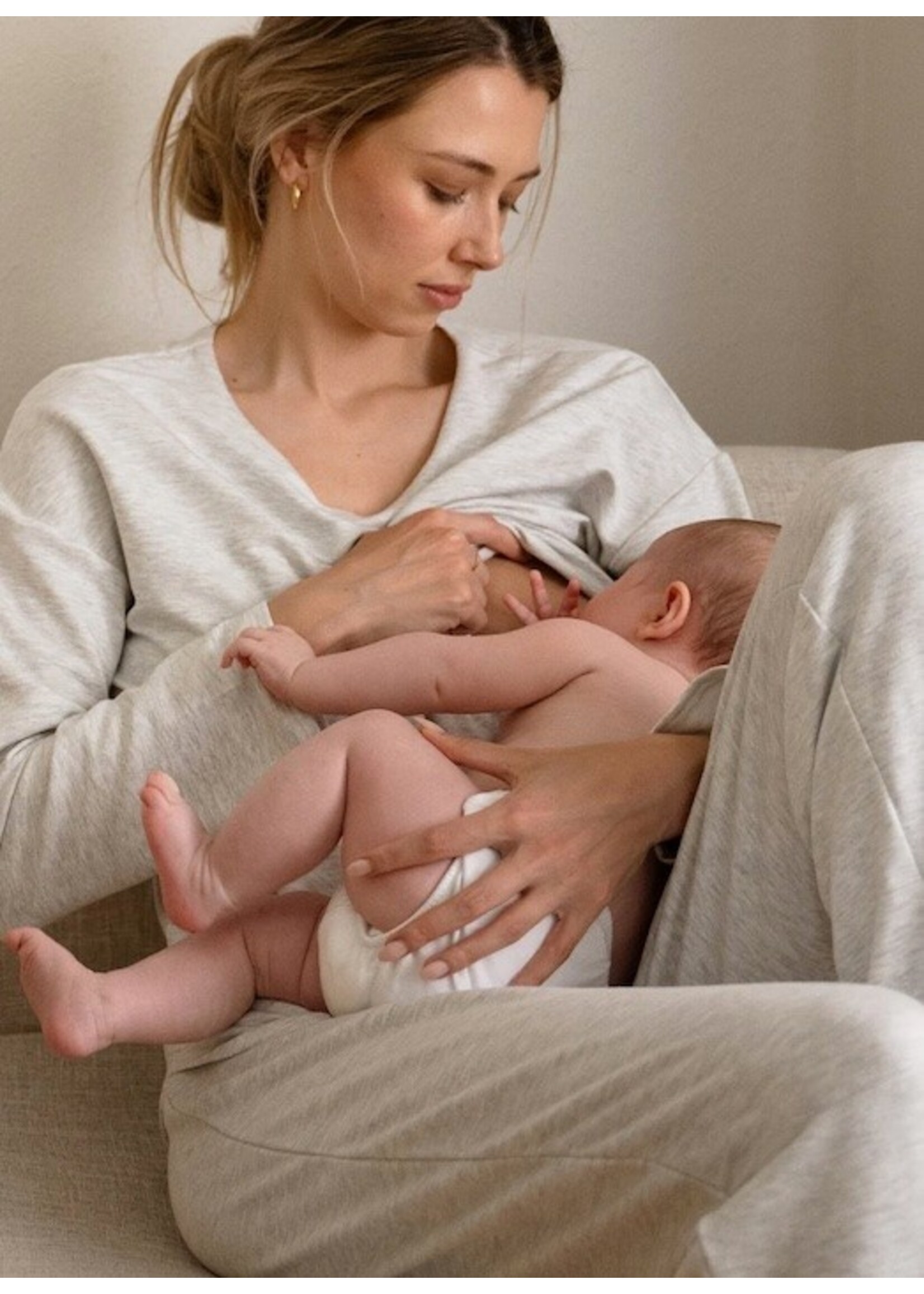 Ripe Maternity Ripe Maternity, Super Soft Nursing Top || Silver Marle