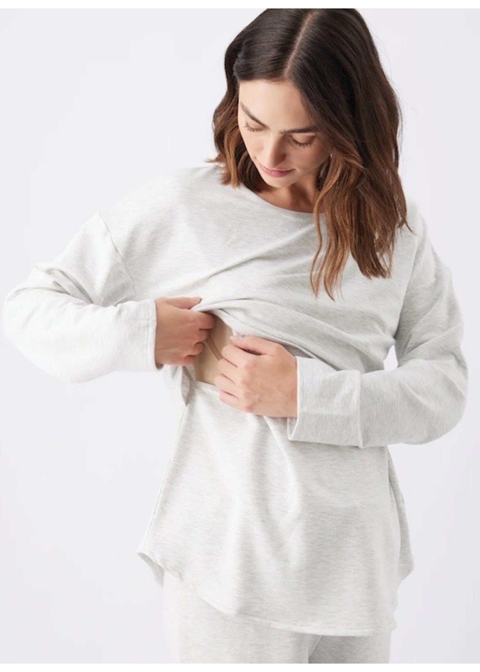 Ripe Maternity Ripe Maternity, Super Soft Nursing Top || Silver Marle