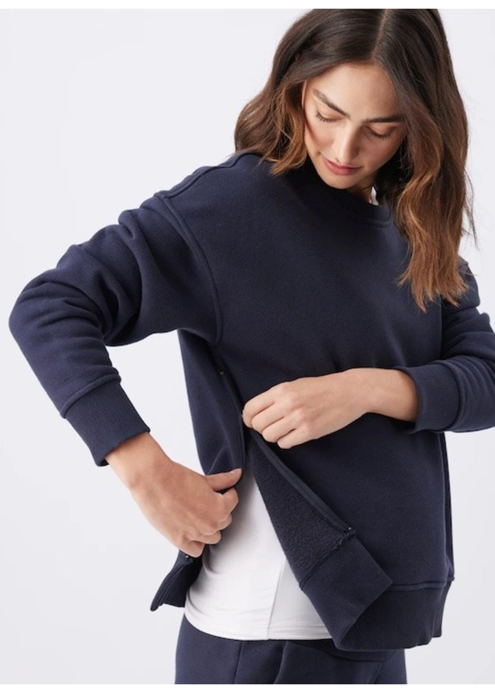 Ripe Maternity Ripe Maternity, Relax Nursing Sweatshirt  || Navy