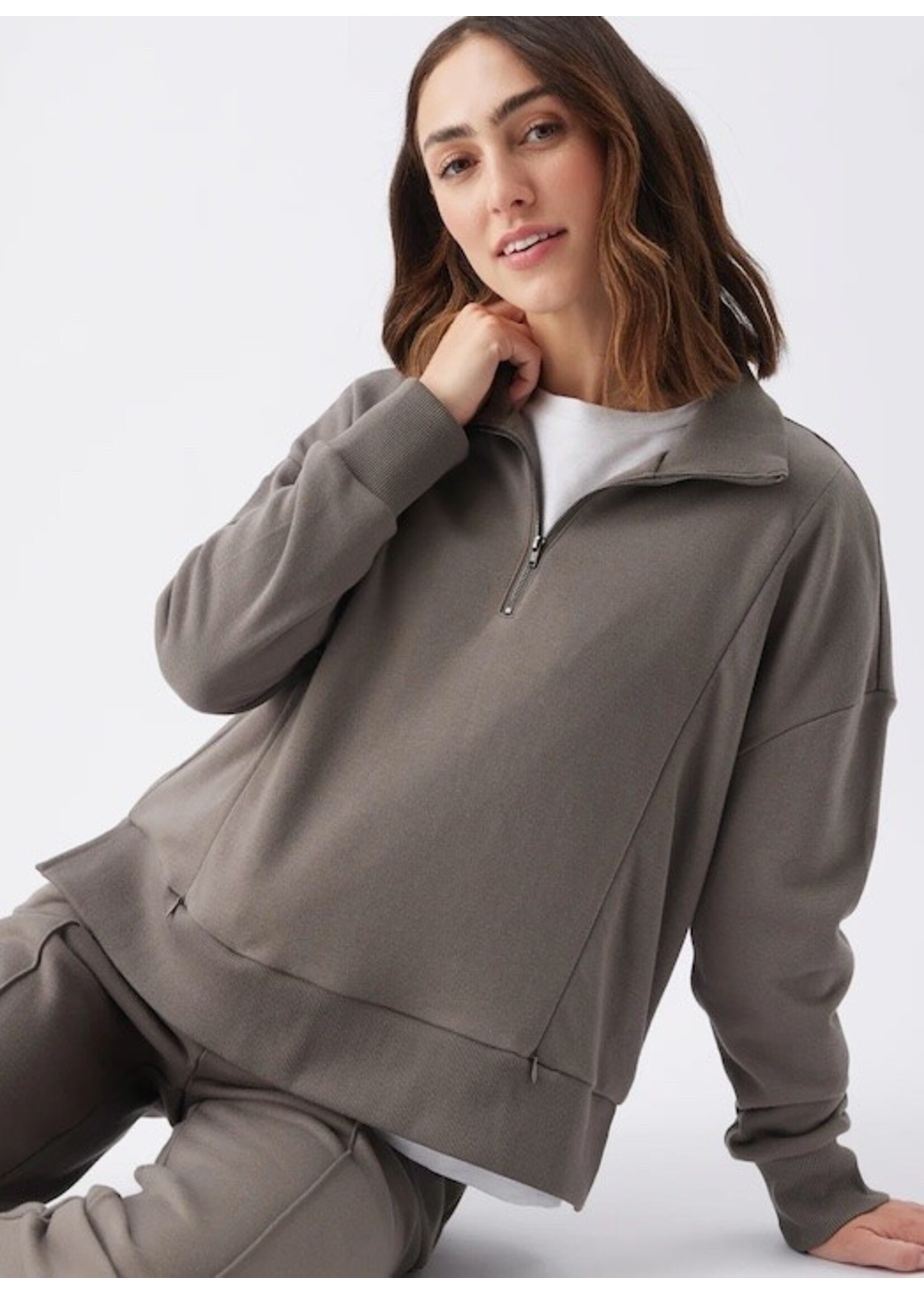Ripe Maternity Ripe Maternity, Terry Nursing Maternity and Nursing Sweatshirt || Earth