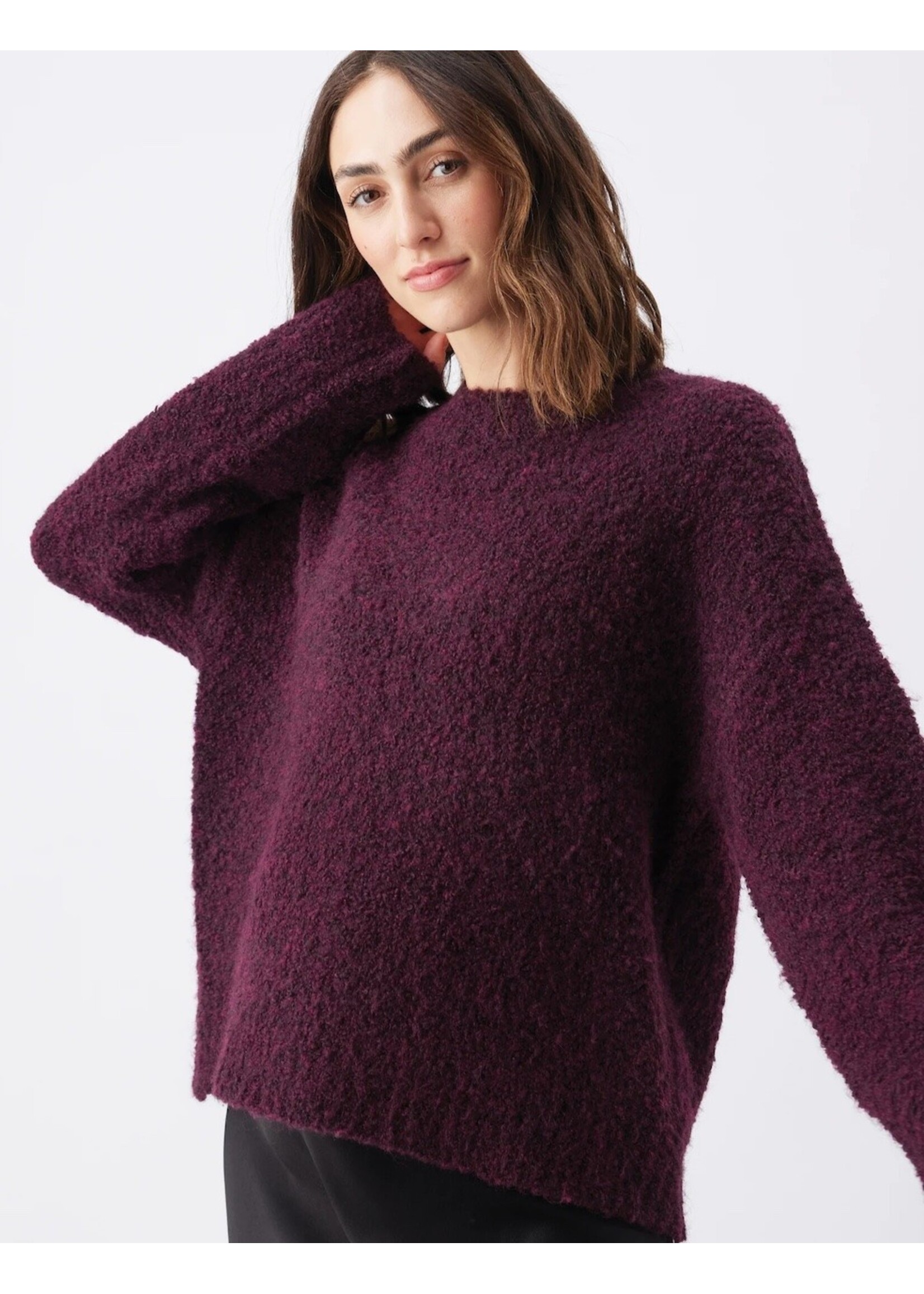 Ripe Maternity Ripe Maternity, Theo Cosy Knit Wool Mix Sweater || Burgundy