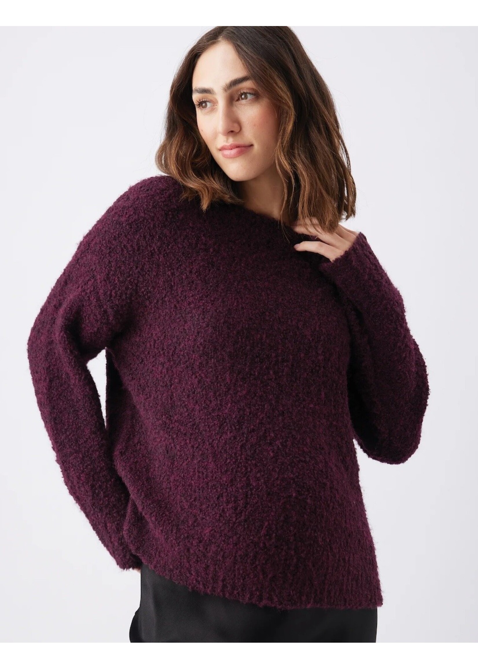 Ripe Maternity Ripe Maternity, Theo Cosy Knit Wool Mix Sweater || Burgundy