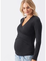 Ripe Maternity Ripe Maternity, Luxe Knit Embrace Nursing Top || Black