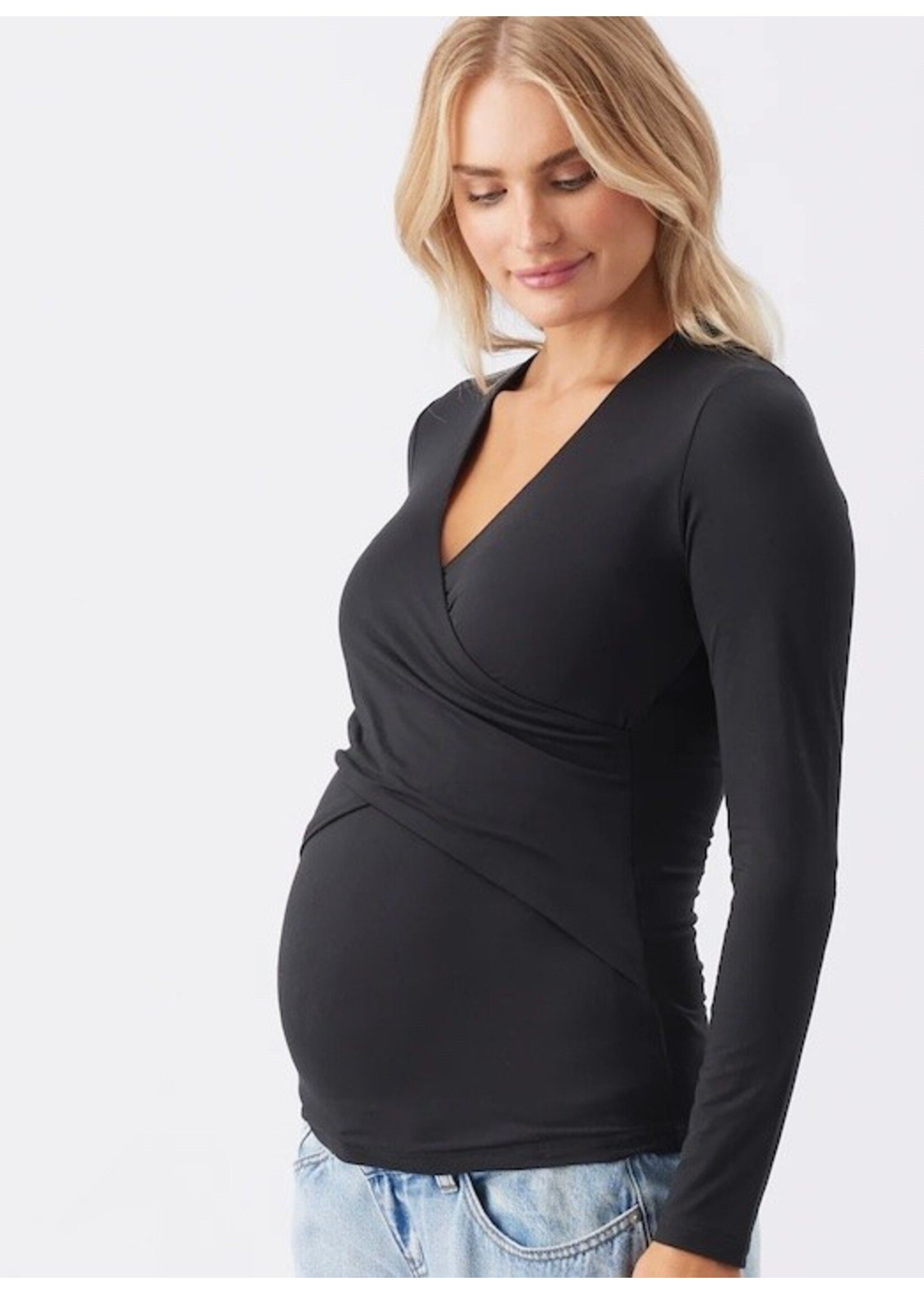 Ripe Maternity Ripe Maternity, Luxe Knit Embrace Nursing Top || Black