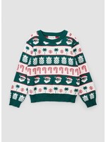 Miles the Label Miles the Label, Hawaiian Fair Isle Jacquard Sweater || White / Green / Red