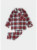 Petit Lem Petit Lem, Plaid Flannel PJ Set || Red Tartan