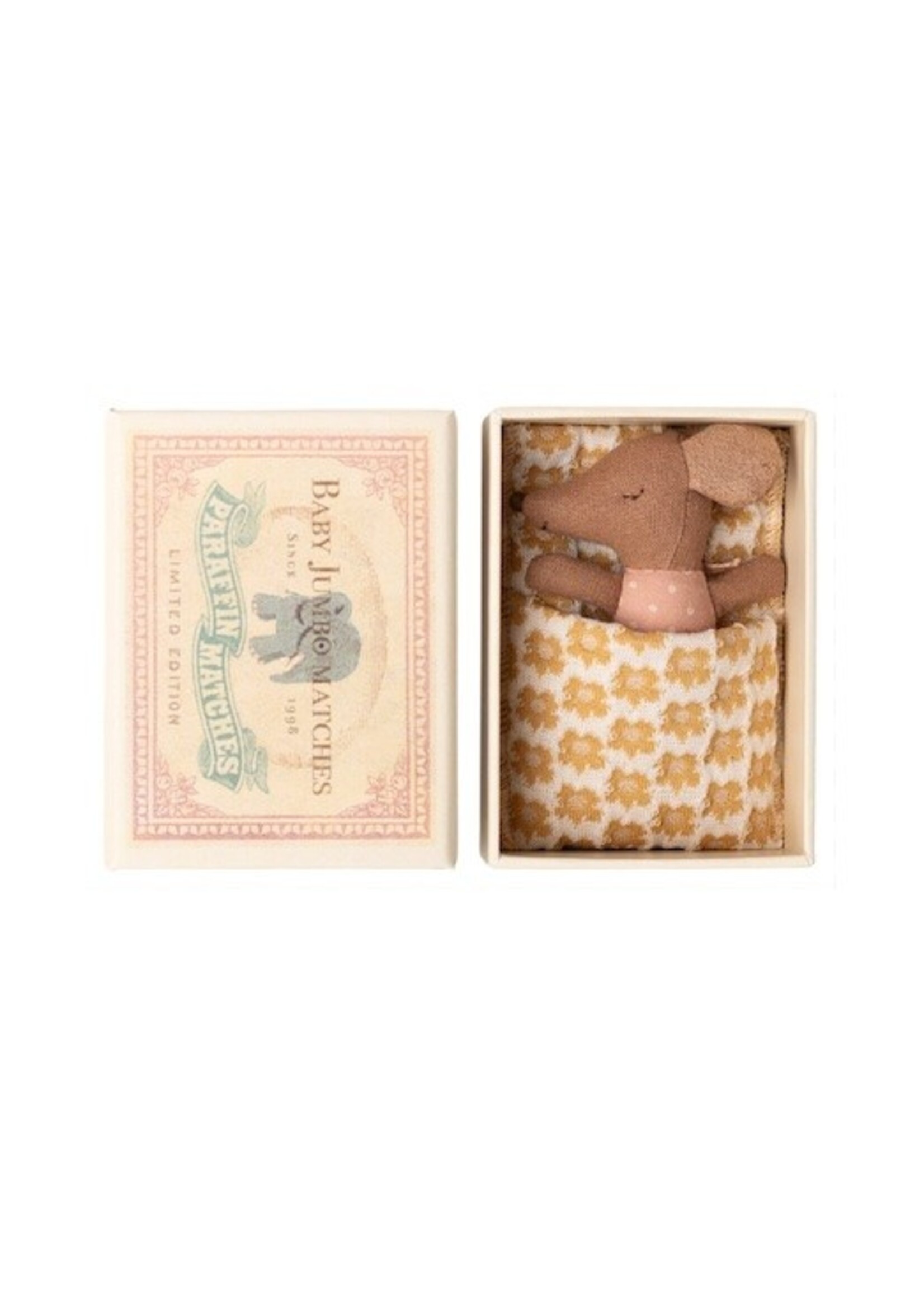 Maileg Maileg, Sleepy Wakey, Baby Mouse || Rose