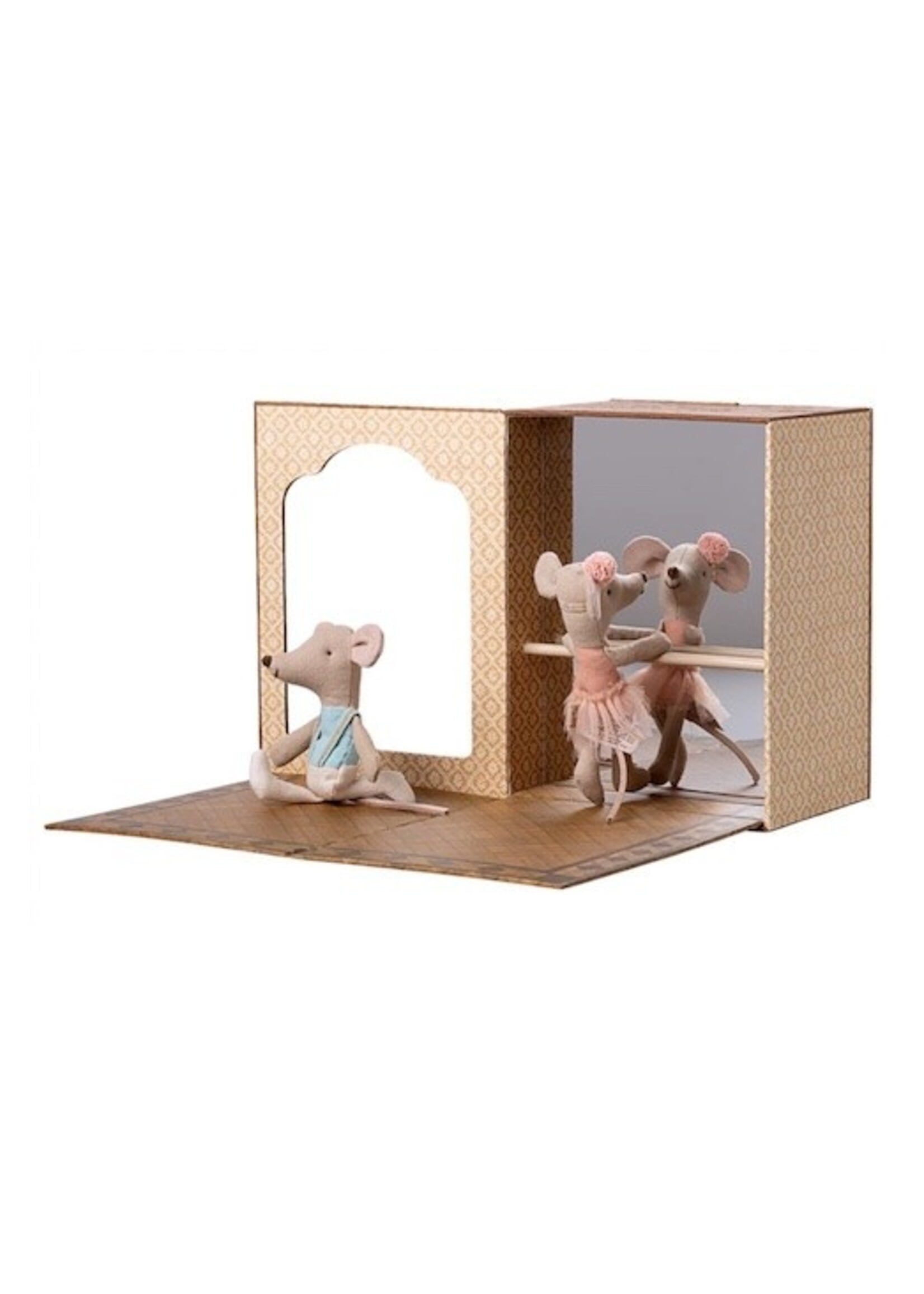 Maileg Maileg, Ballet Mice in Dance Studio, Little Sister and Brother