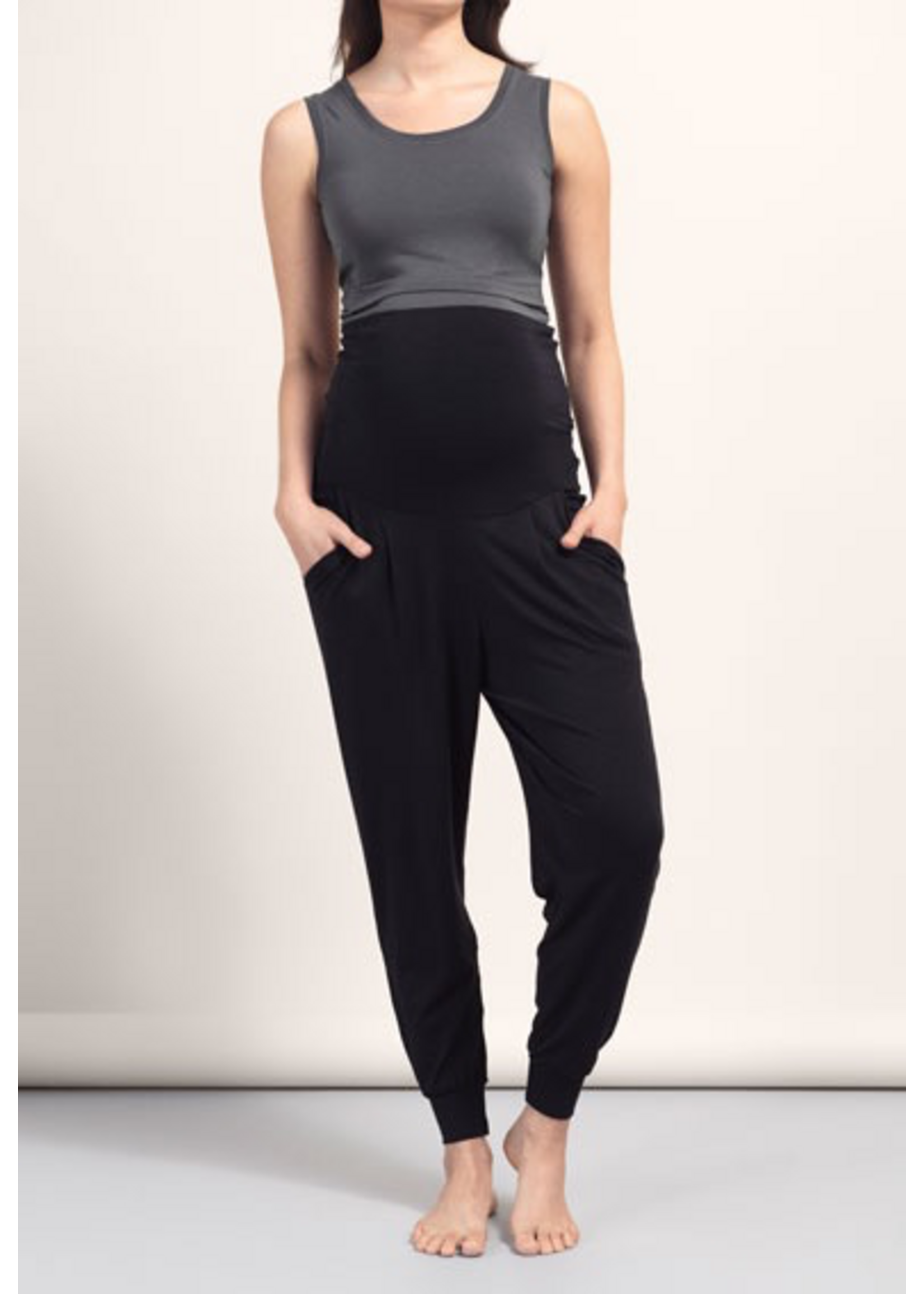 Boob Design Boob, OONO Once-on-Never-Off Soft Maternity Pants || Black