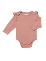 Vignette Vignette, Francie Ruffle Shoulder Onesie || Pink