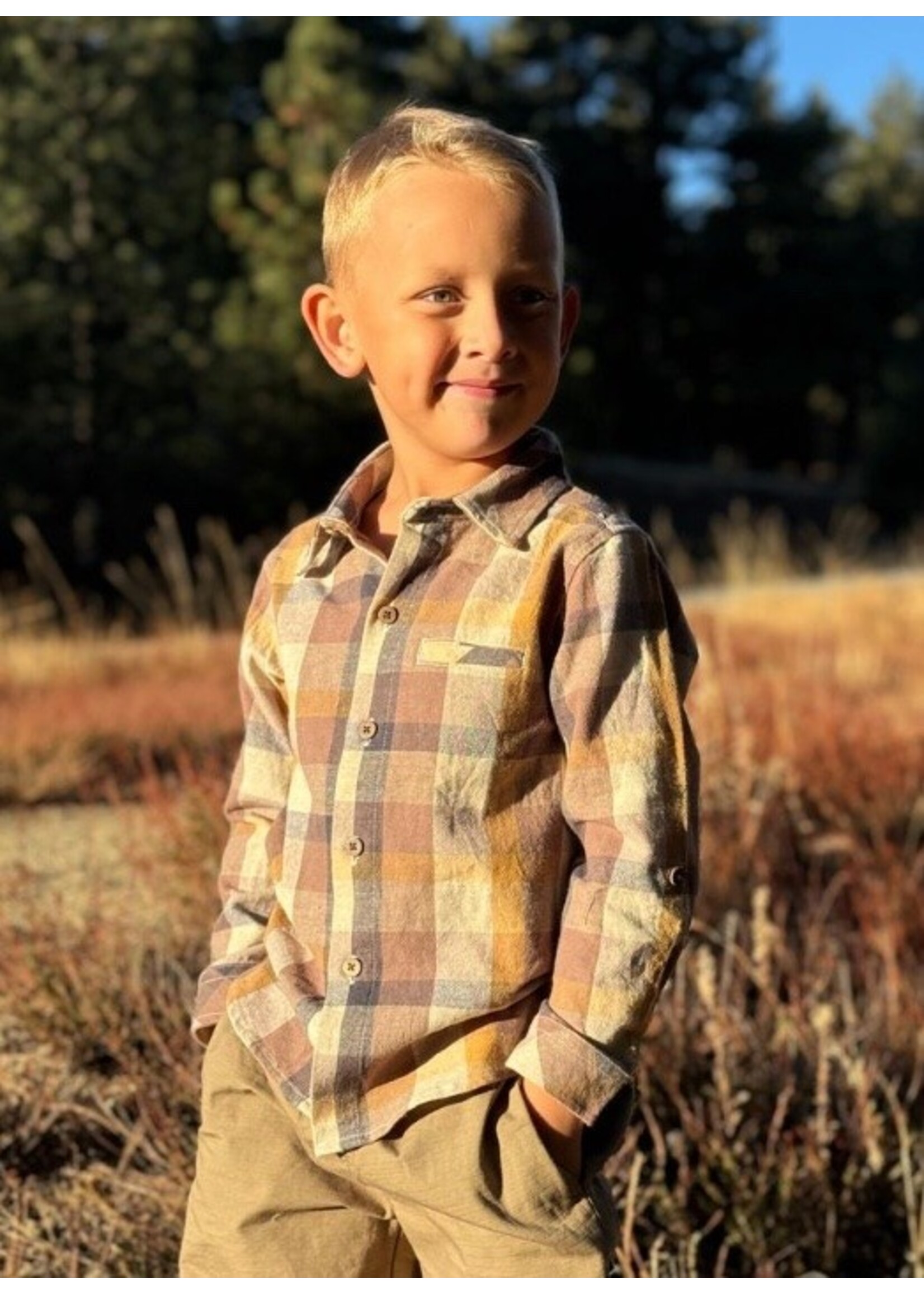 Me & Henry Me & Henry,  ATWOOD Woven Shirt || Brown Madras