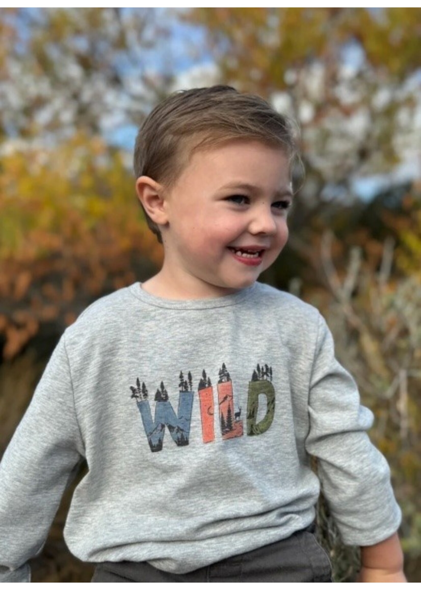 Me & Henry Me & Henry, CHEROKEE Wild Printed Tee || Grey