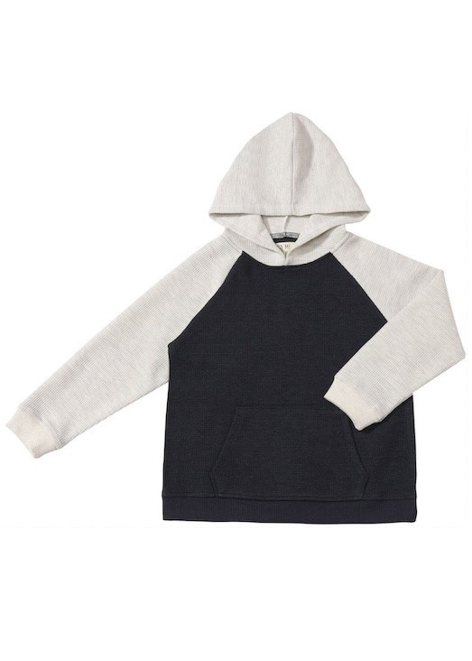 Me & Henry Me & Henry, JAMES Hooded Top || Black / Grey