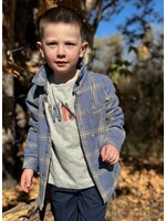 Me & Henry Me & Henry,  ADVENTURER Sherpa Lined Shirt || Grey / China Plaid