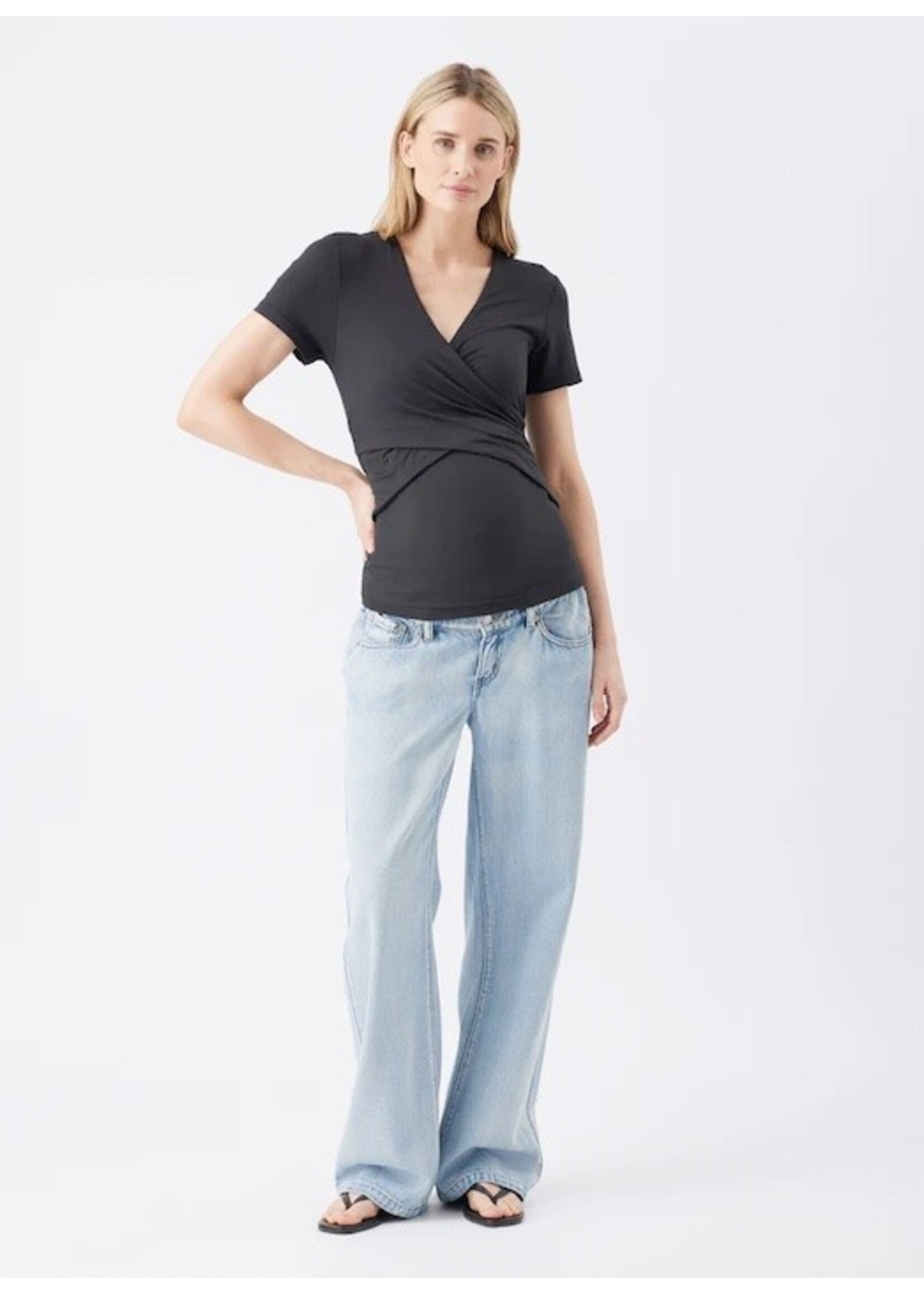 Ripe Maternity Ripe Maternity, Luxe Knit Embrace Nursing Tee || Black