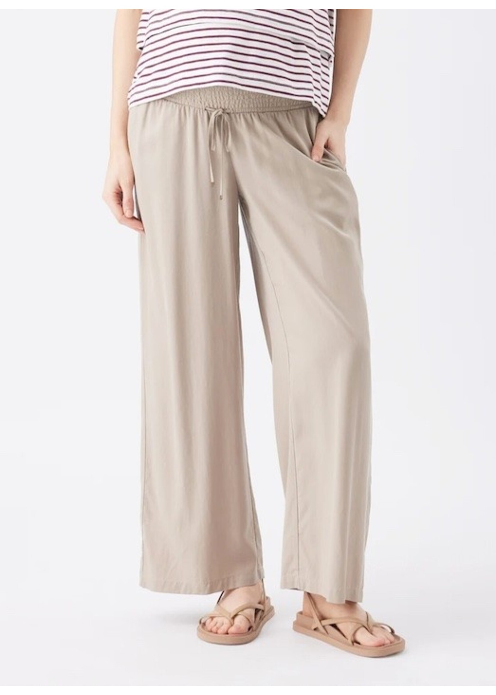 Ripe Maternity Ripe Maternity, Wide Leg Tencel Pant || Taupe