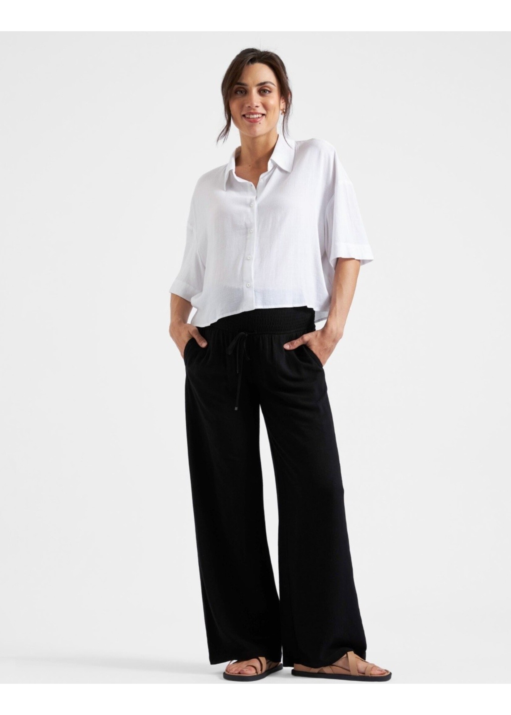 Ripe Maternity Ripe Maternity, Farrah Crop Shirt || White