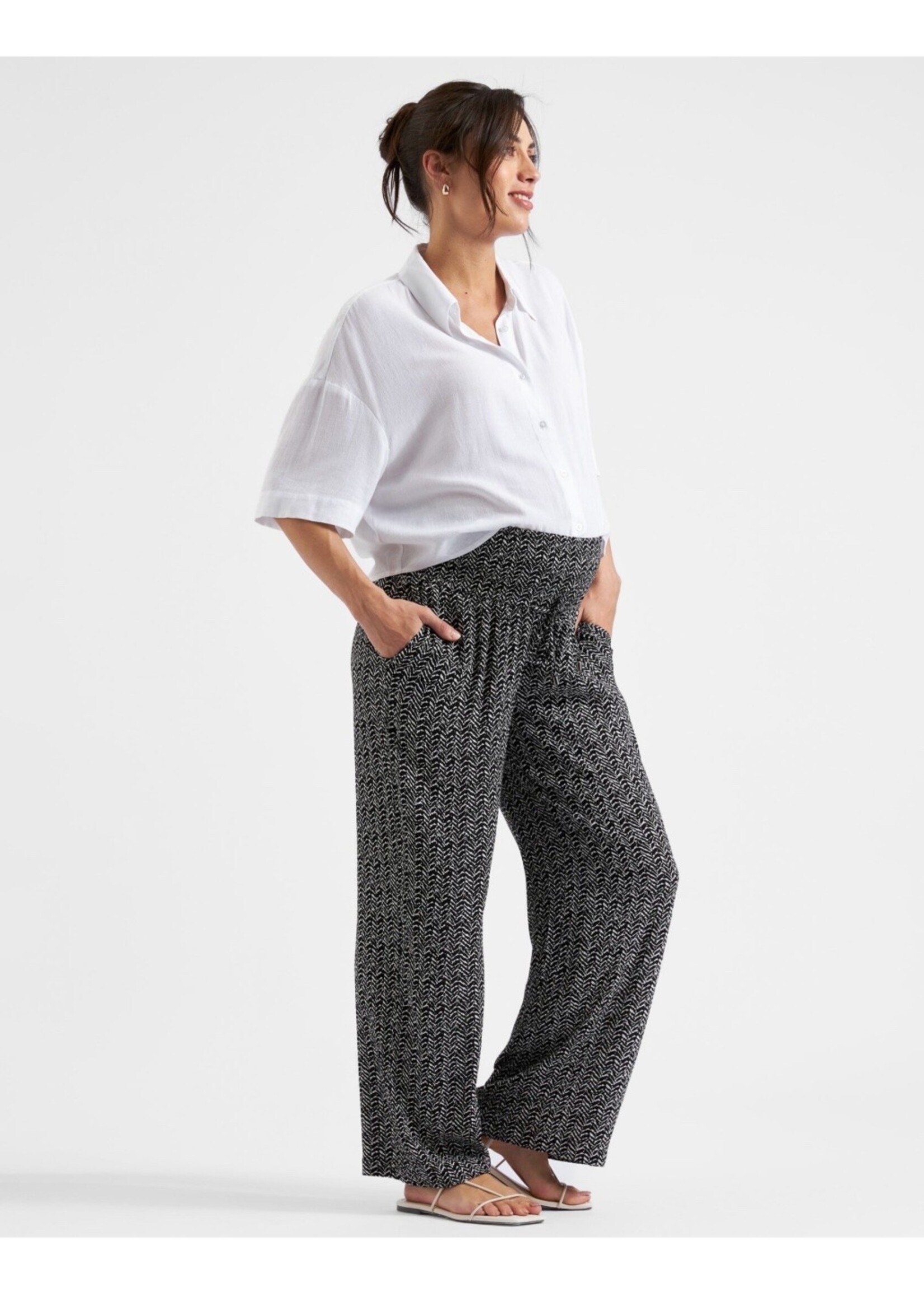 Ripe Maternity Ripe Maternity, Farrah Crop Shirt || White