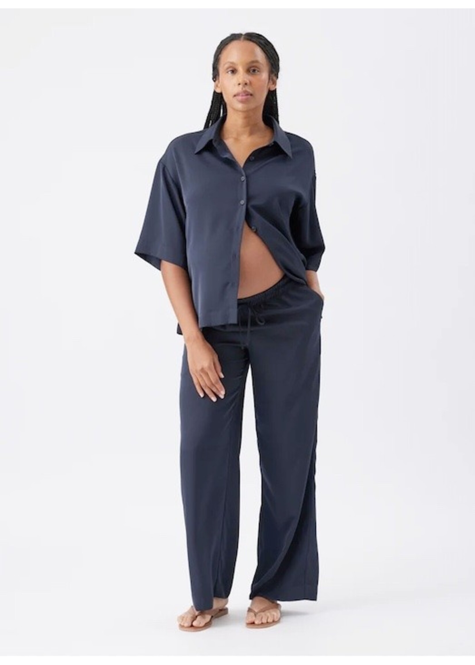 Ripe Maternity Ripe Maternity, Tamara Satin Pull-On Pant || Midnight
