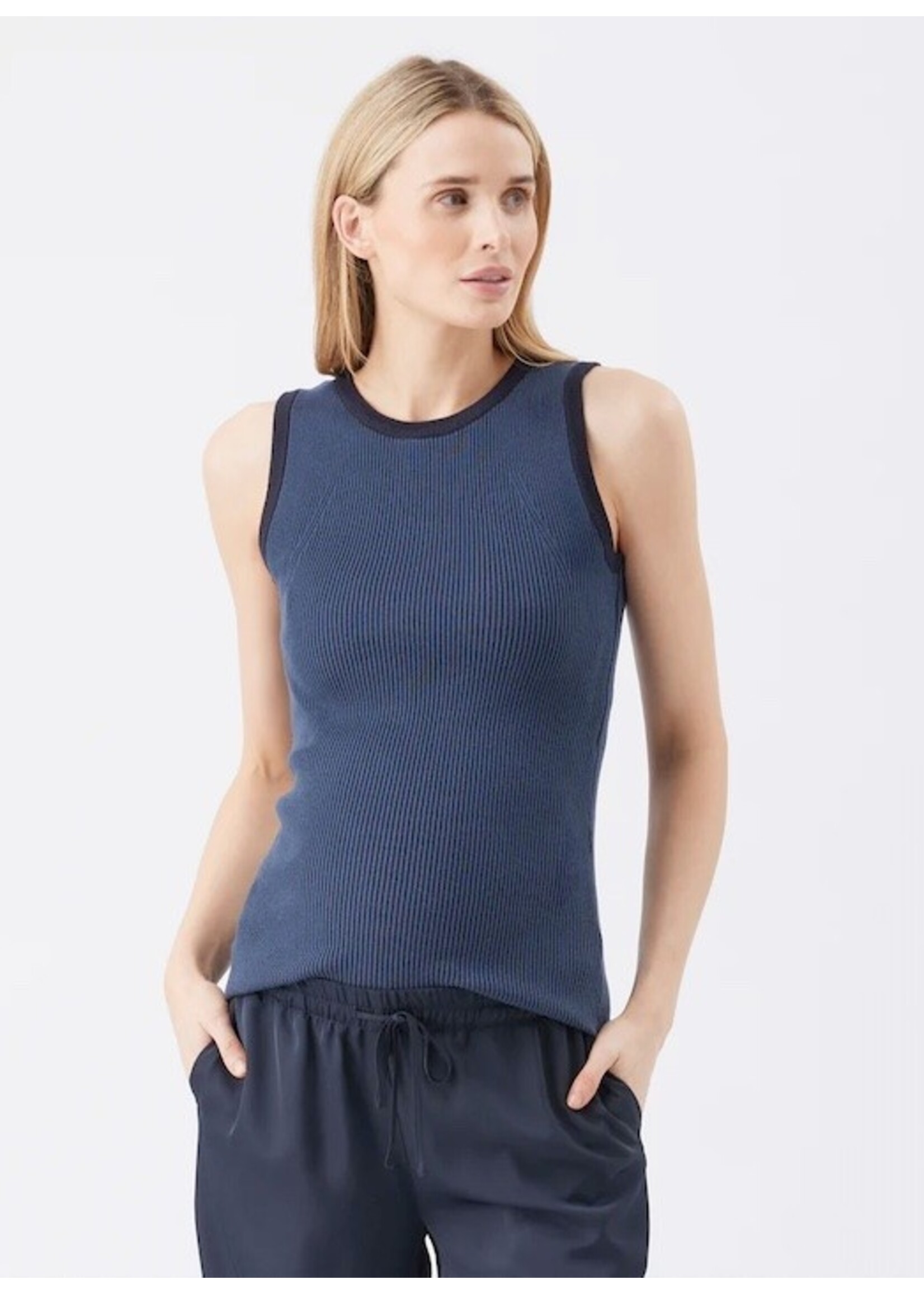Ripe Maternity Ripe Maternity, Zoe Rib Knit Nursing Tank || Indigo / Navy
