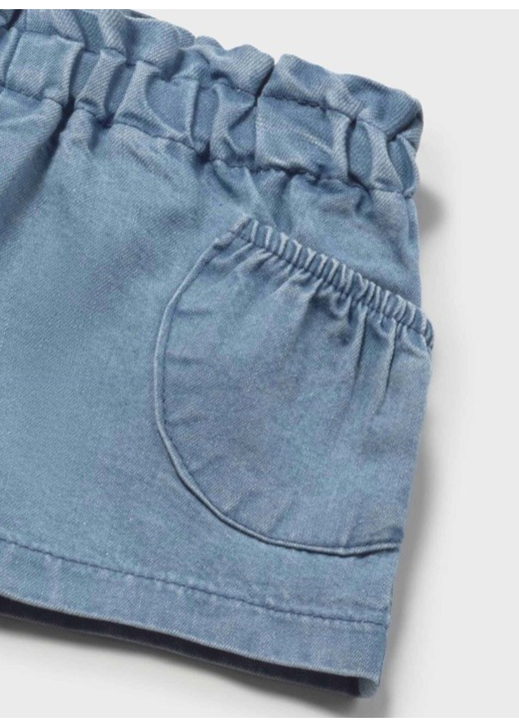 Mayoral Mayoral, Newborn Girl Shorts || Light Denim