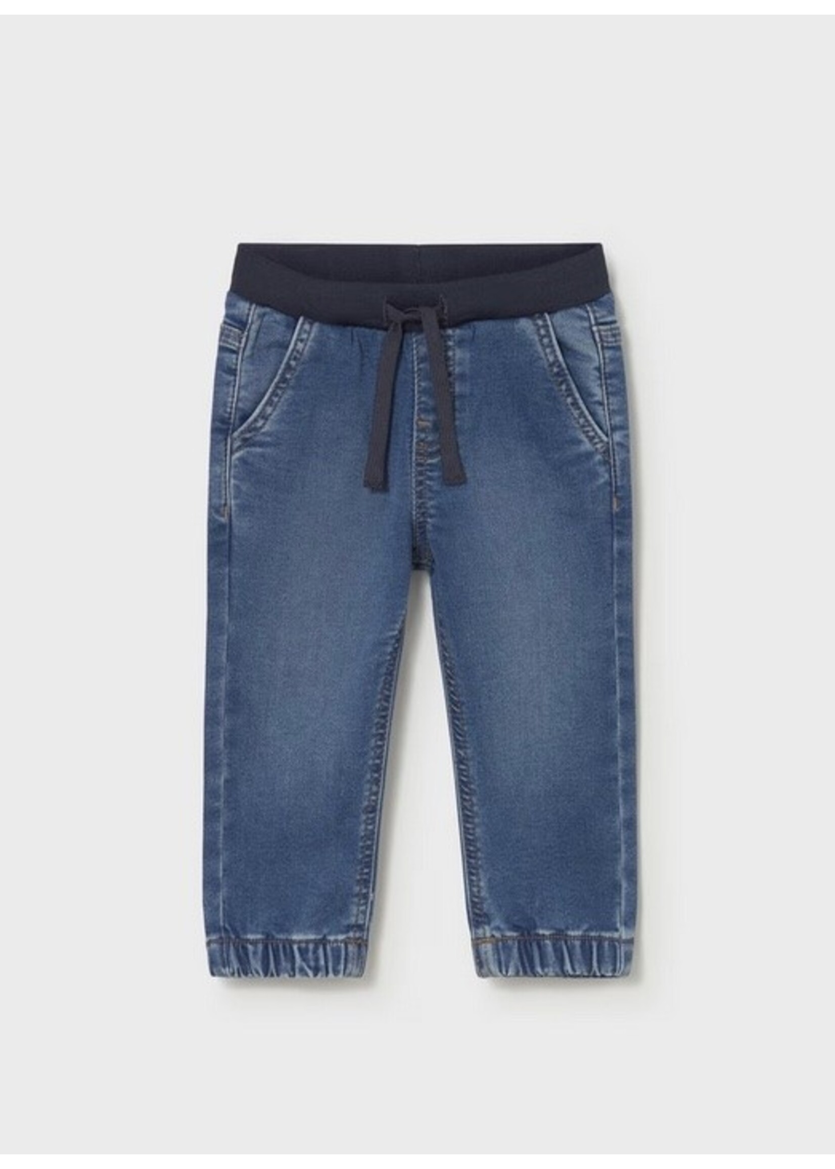 Mayoral Mayoral, Baby Jeans with Elastic Waistband || Medium Denim