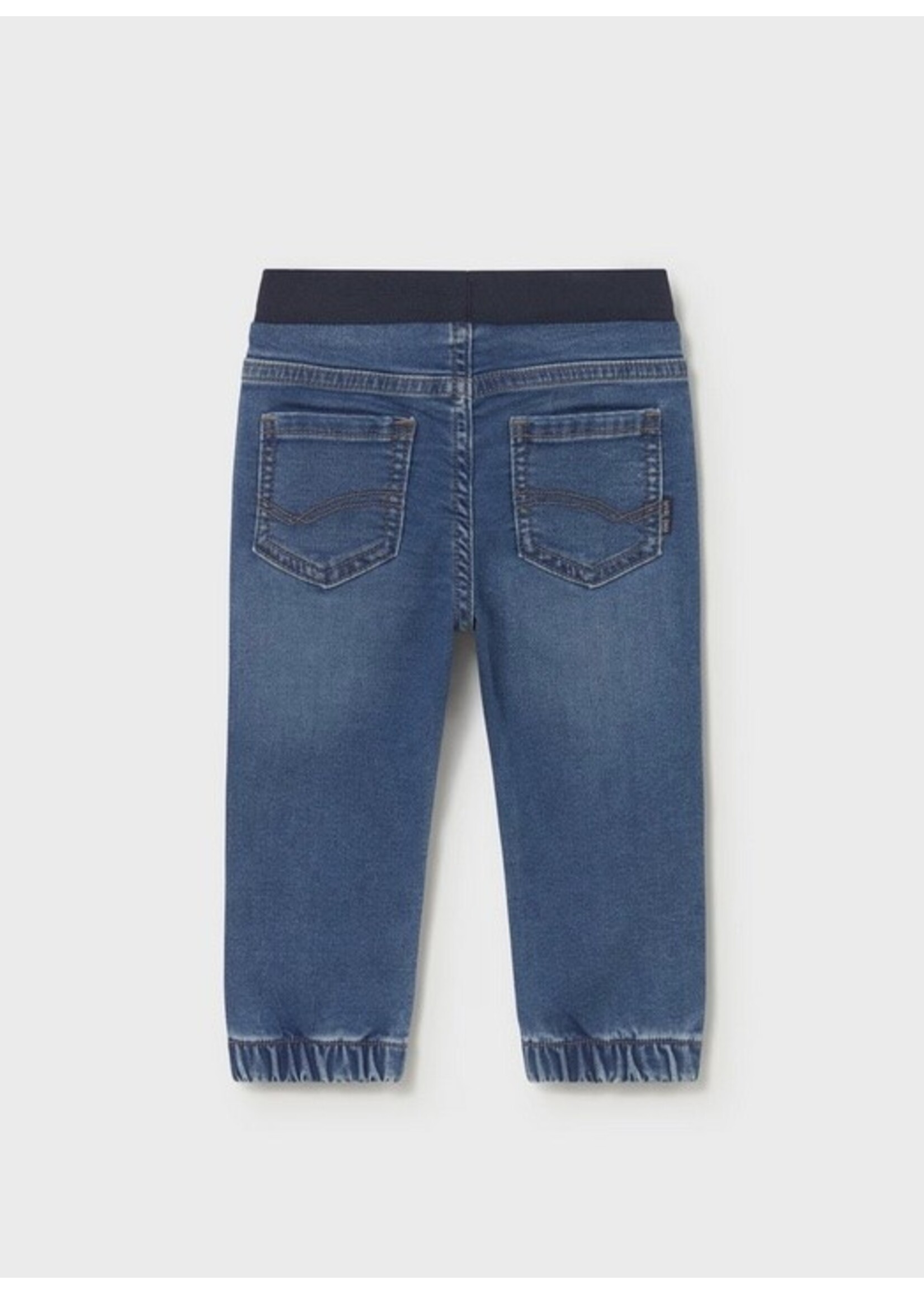 Mayoral Mayoral, Baby Jeans with Elastic Waistband || Medium Denim