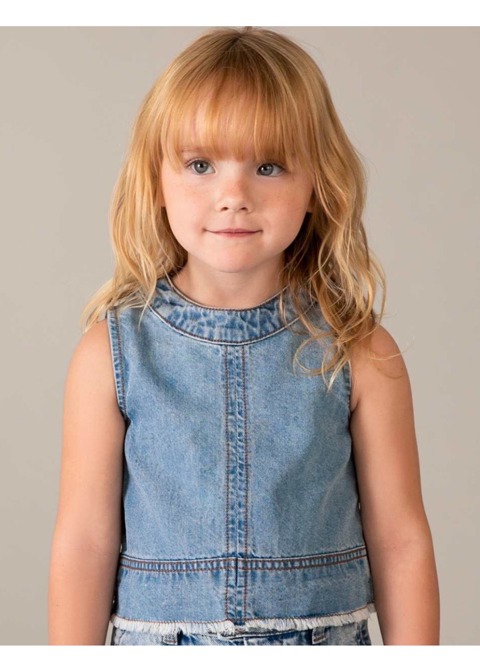 Mayoral Mayoral, Denim Sleeveless Top || Light Denim