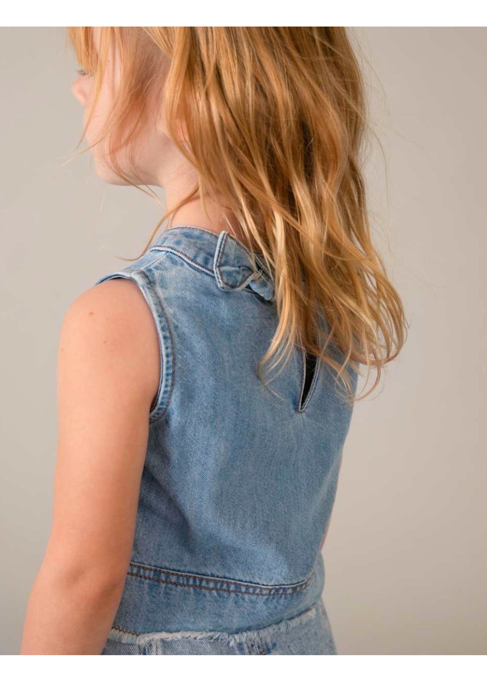 Mayoral Mayoral, Denim Sleeveless Top || Light Denim