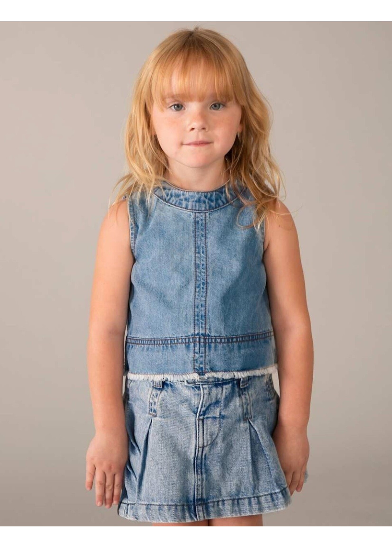 Mayoral Mayoral, Denim Sleeveless Top || Light Denim