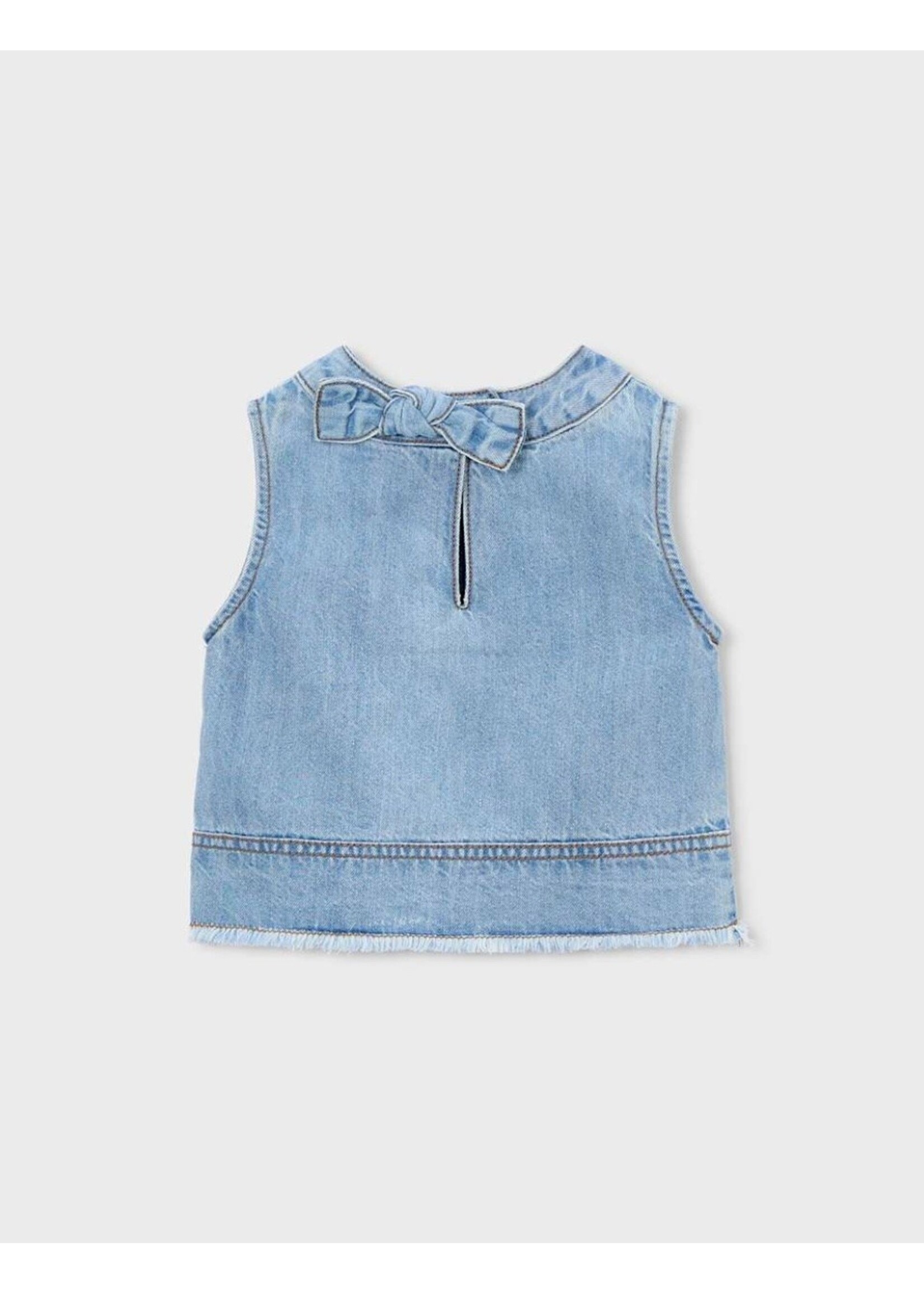 Mayoral Mayoral, Denim Sleeveless Top || Light Denim