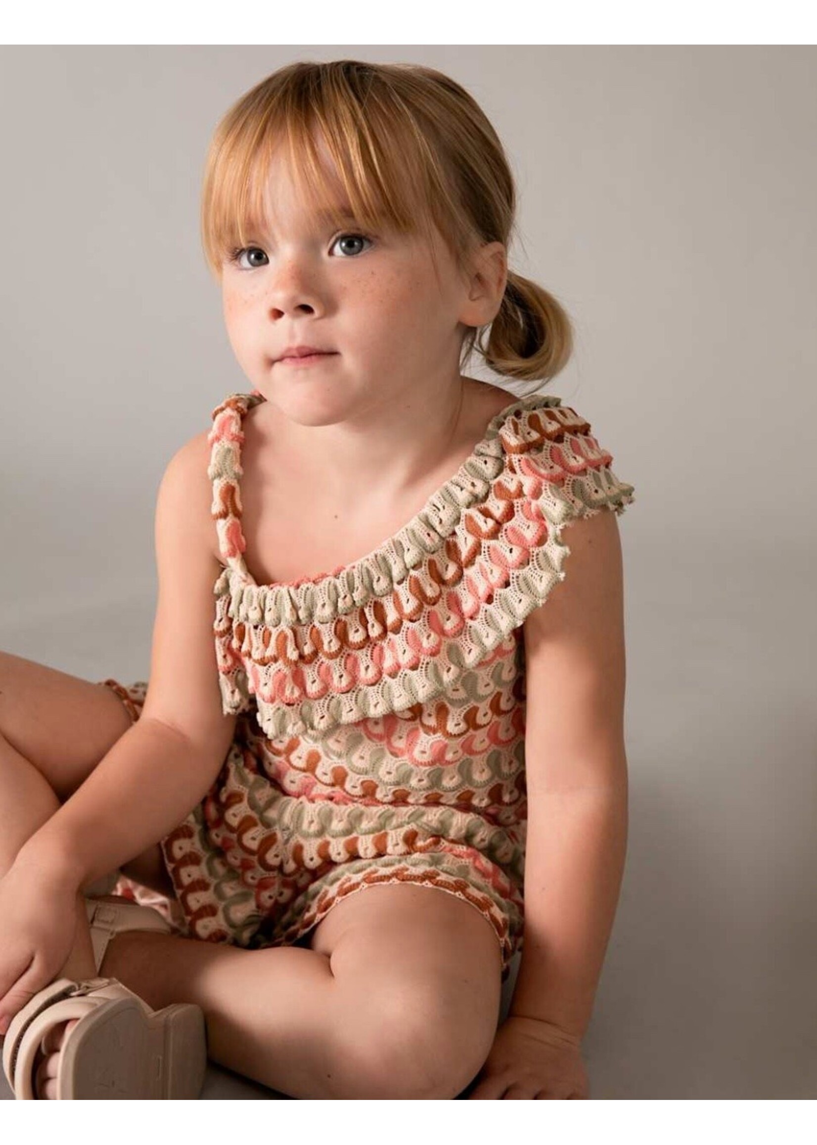 Mayoral Mayoral, Girl Shorts and Asymmetric Top Set || Tangerine