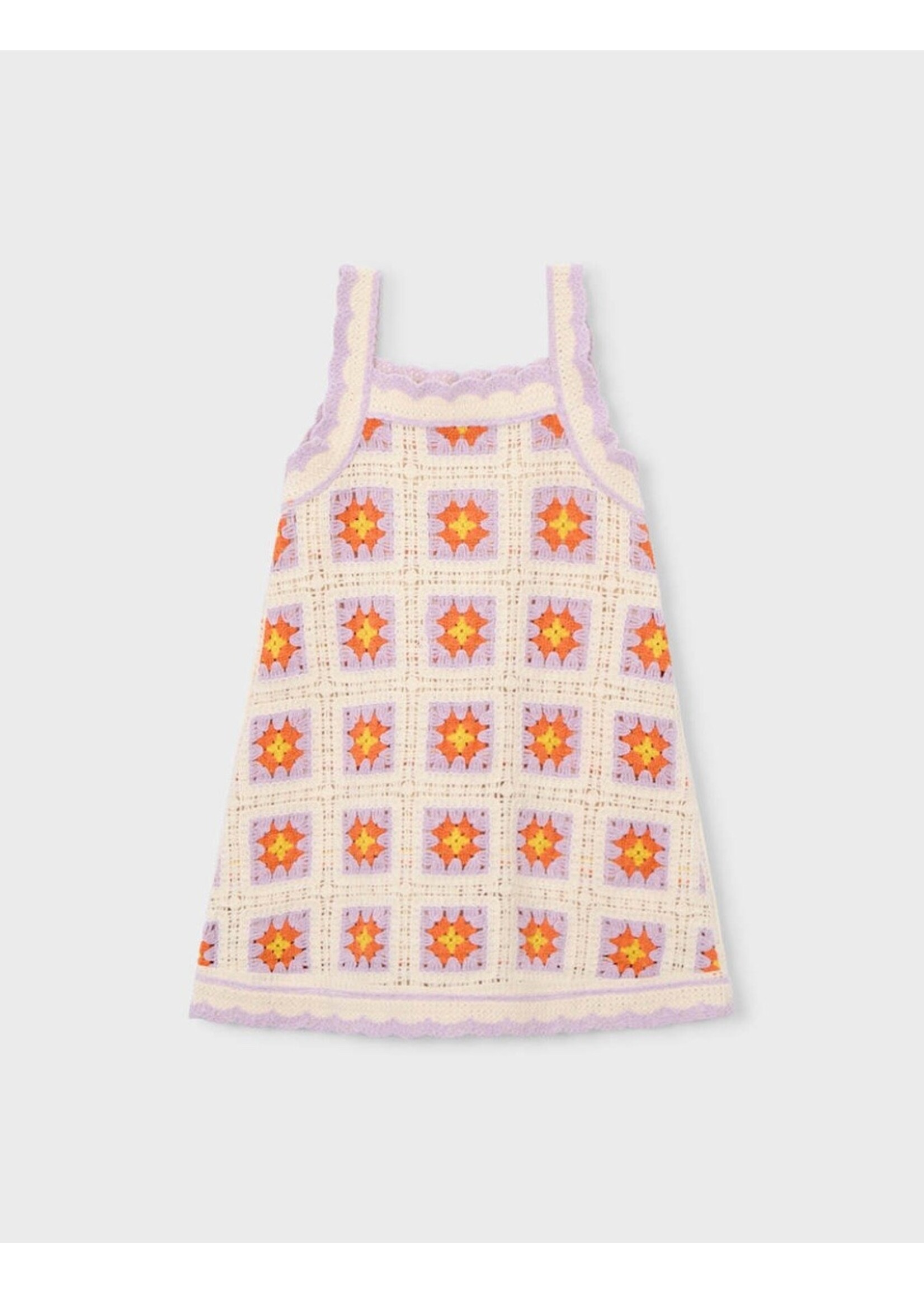 Mayoral Mayoral, Girl Crochet Dress || Bone