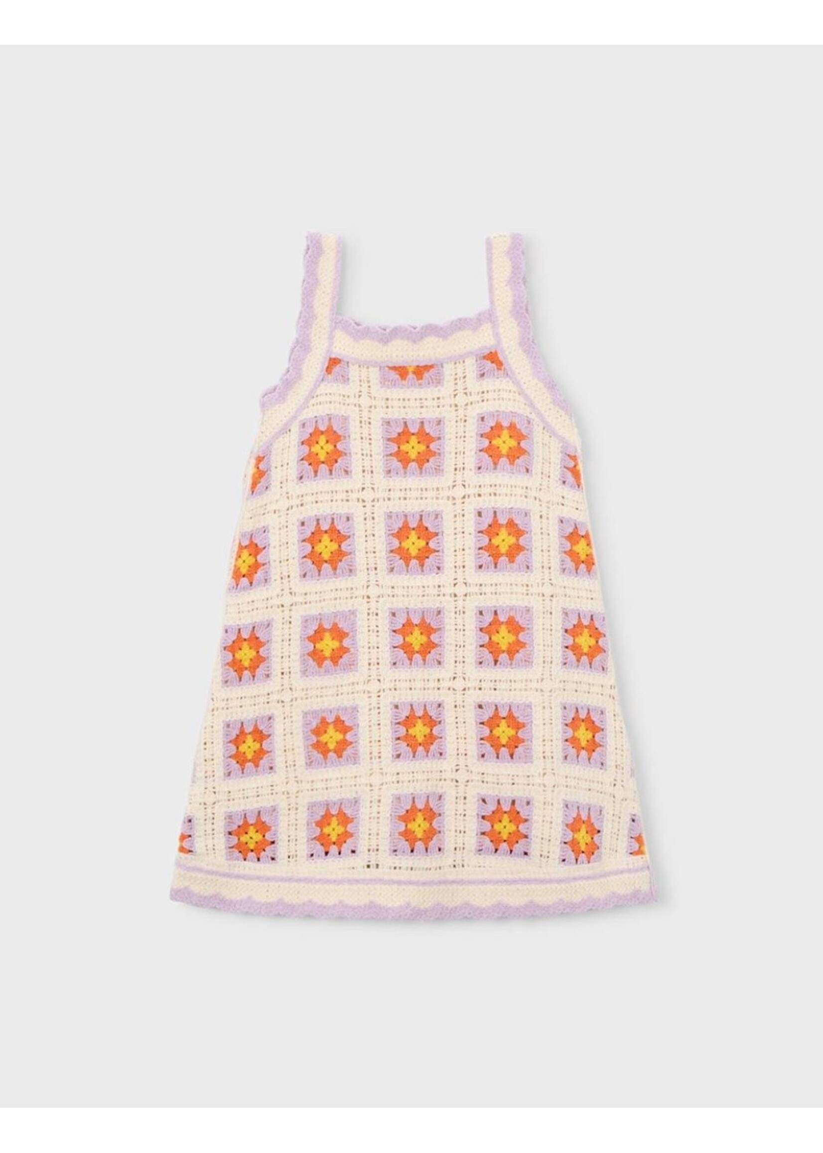 Mayoral Mayoral, Girl Crochet Dress || Bone