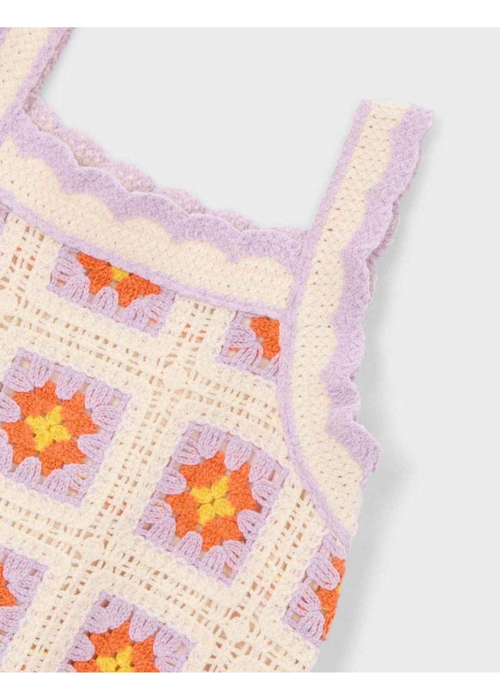 Mayoral Mayoral, Girl Crochet Dress || Bone