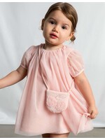 Mayoral Mayoral, Baby Tulle Dress with Crossbody Bag || Peony