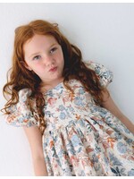 Mayoral Mayoral, Girl Puff Sleeve Floral Dress || Salmon