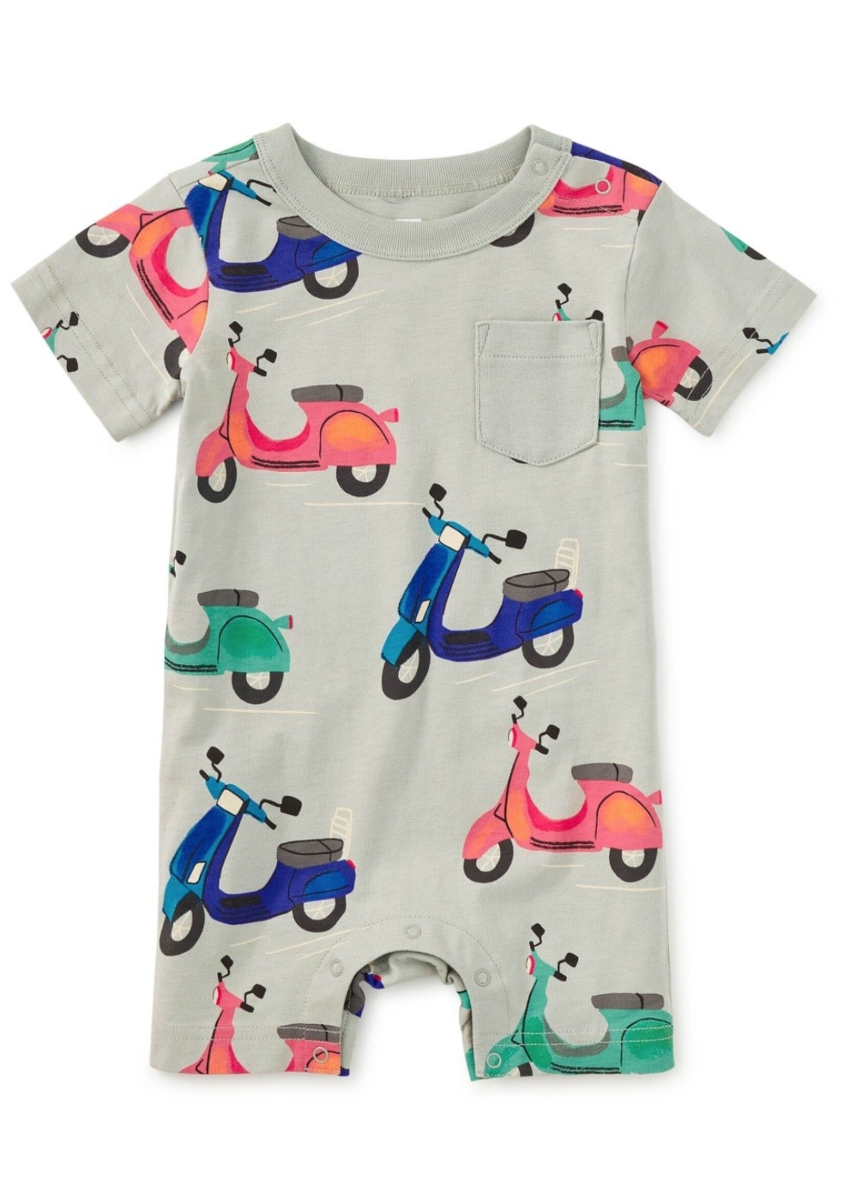 Tea Collection Tea Collection, Pocket Shortie Baby Romper || Zoom Zoom España