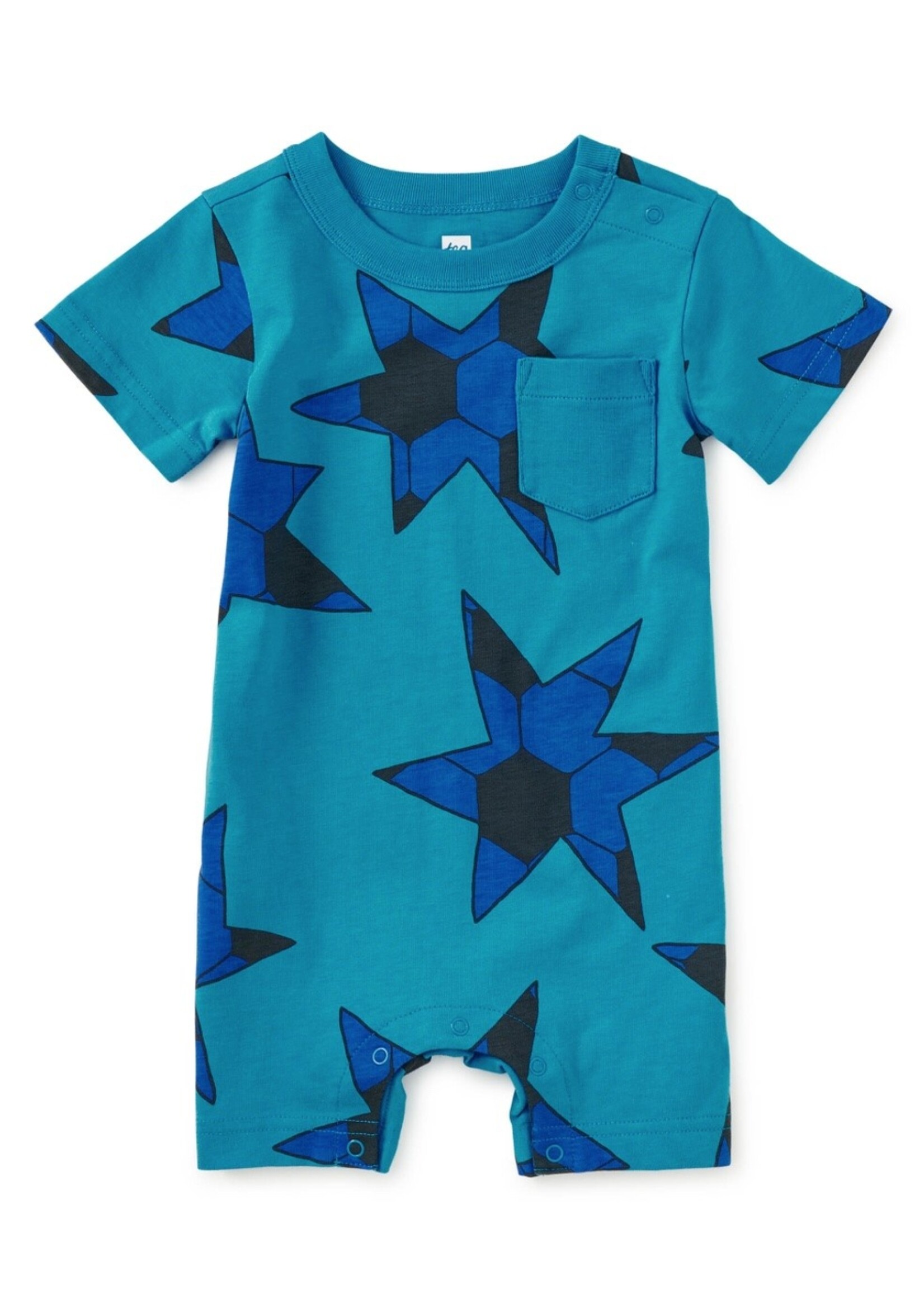 Tea Collection Tea Collection, Pocket Shortie Baby Romper || Soccer Stars