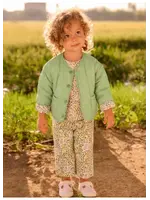 Mayoral Mayoral, Bambula Floral Blouse and Pant Set || Sky