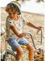 Souris Mini Souris Mini, Tropical Bird Print T-shirt || Beige