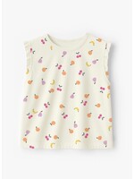 Souris Mini Souris Mini, Fruit Patterned Sleeveless T-Shirt || Cream