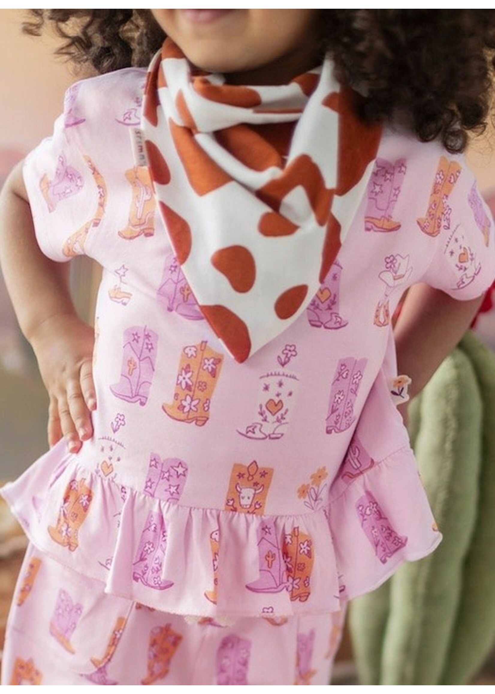 Souris Mini Souris Mini, Cowboy Boot Print Pant || Pink