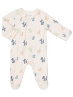 Coccoli Coccoli Infant, Dog Balloons Print Modal Zipper Footie || Whisper