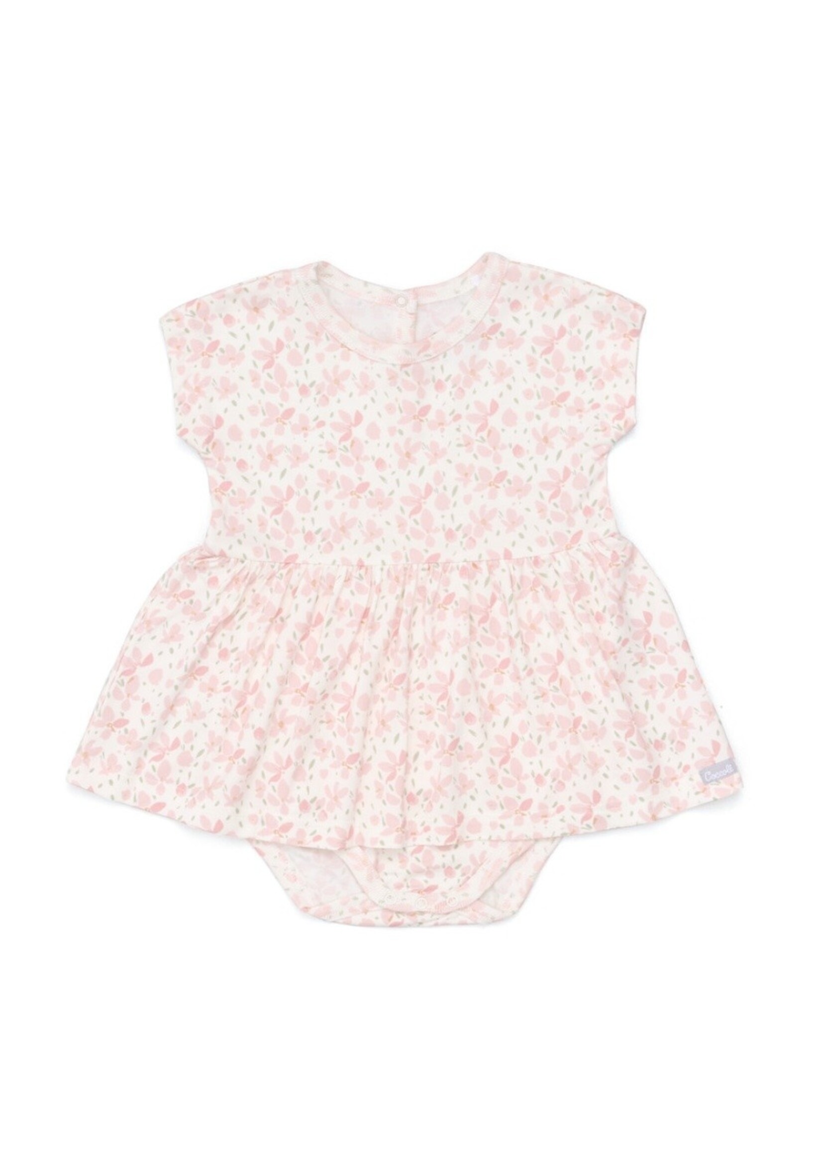 Coccoli Coccoli, Coccoli Infant Girl Modal Romper Dress || Floral on Cream
