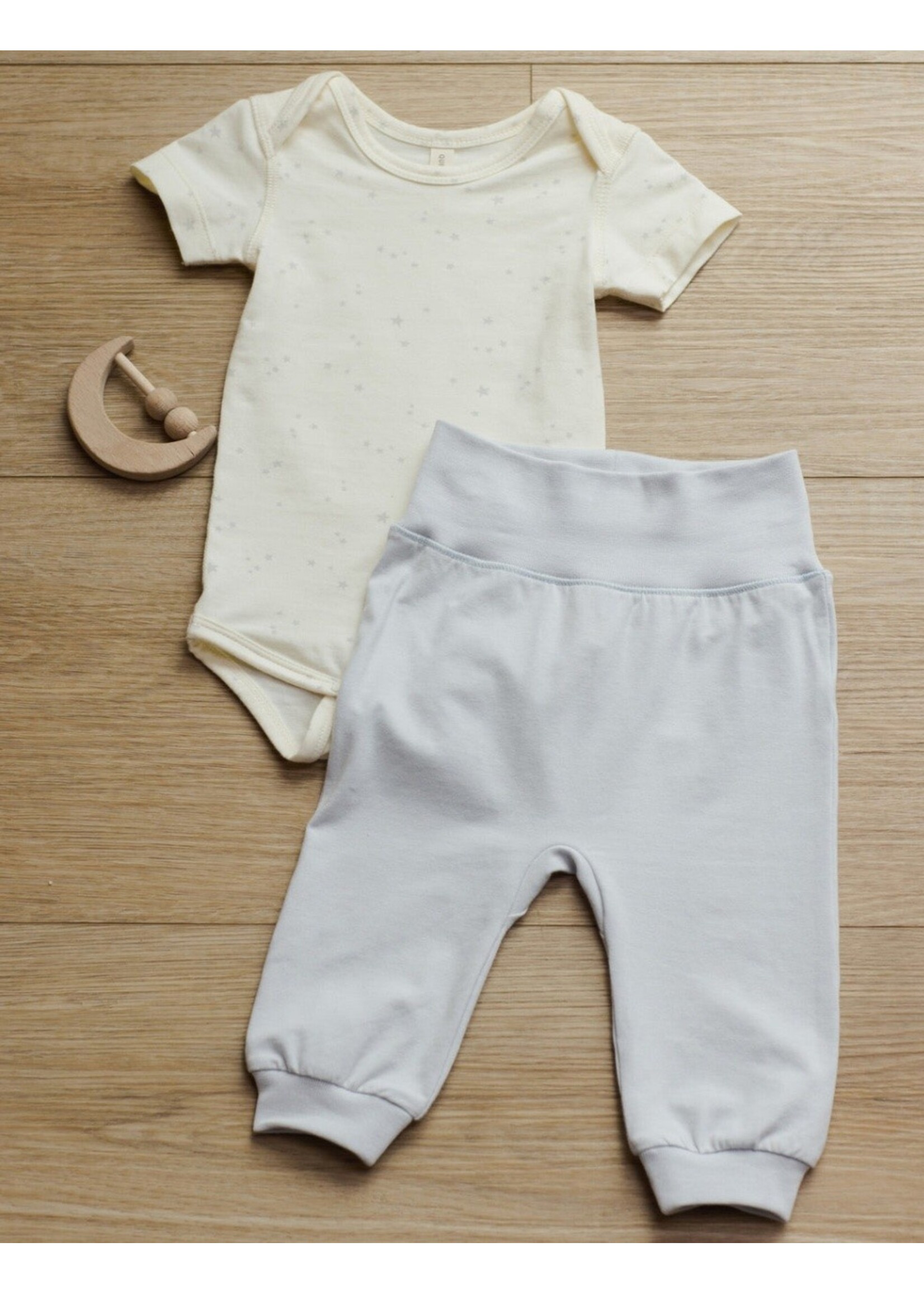 Quincy Mae Quincy Mae, Cotton Baby Pant || Fog