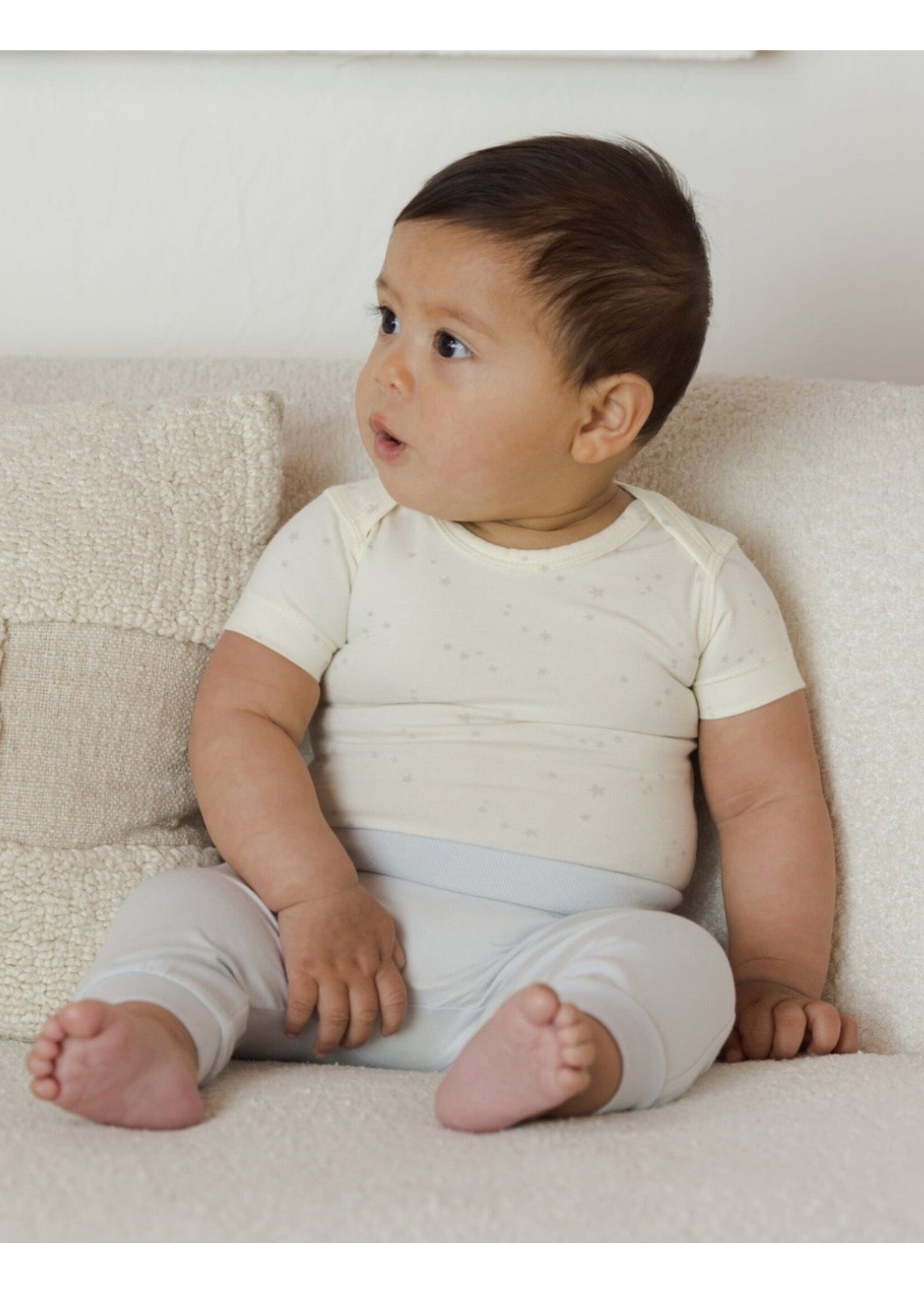 Quincy Mae Quincy Mae, Cotton Baby Pant || Fog