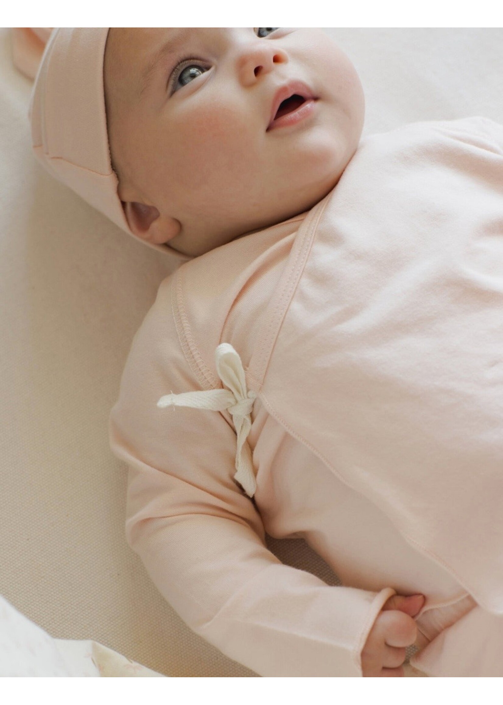 Quincy Mae Quincy Mae, Wrap Top + Footed Pant Set || Petal