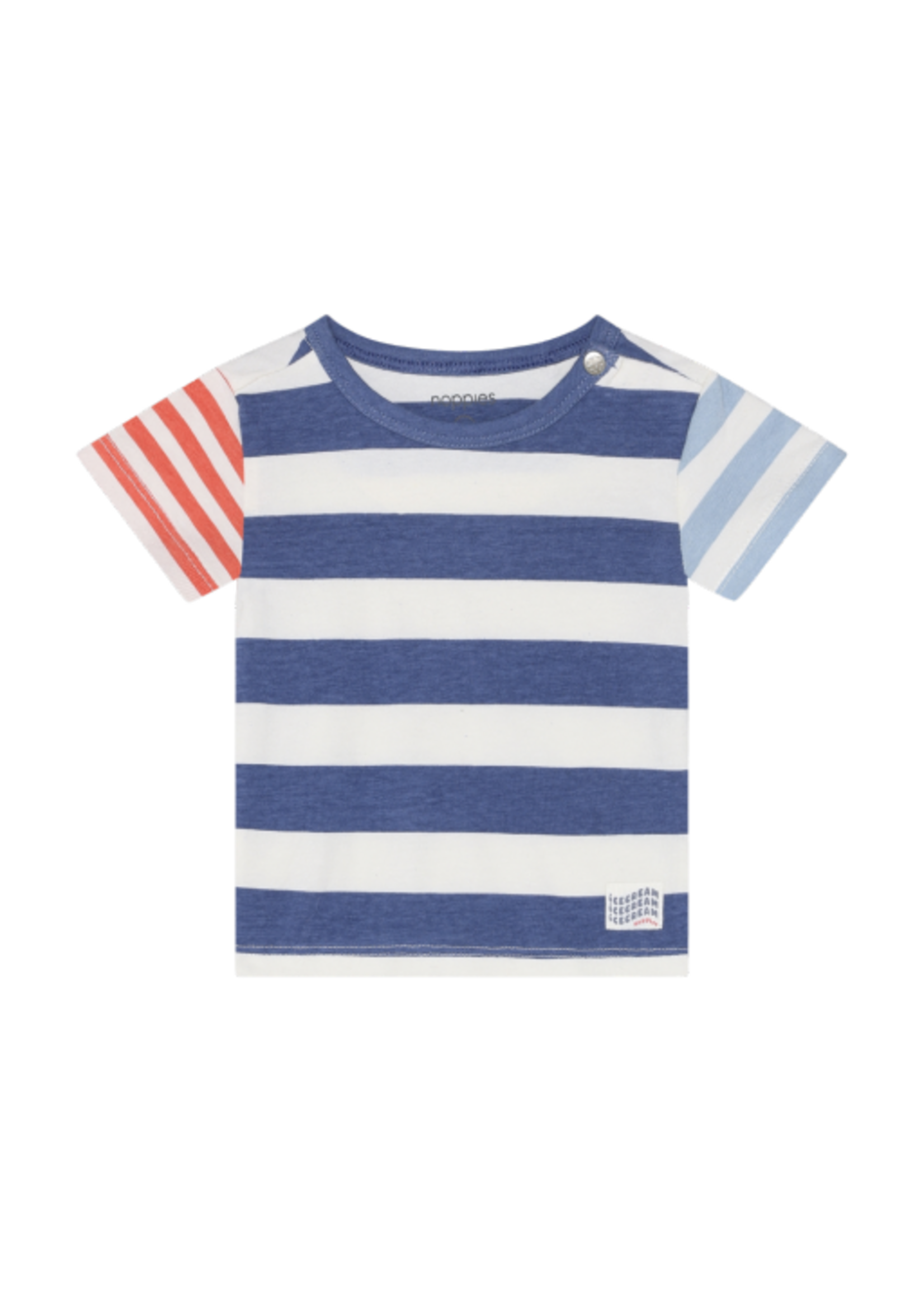 Noppies Kids Noppies Baby, Stripe Short Sleeve Tee || Dusty Blue