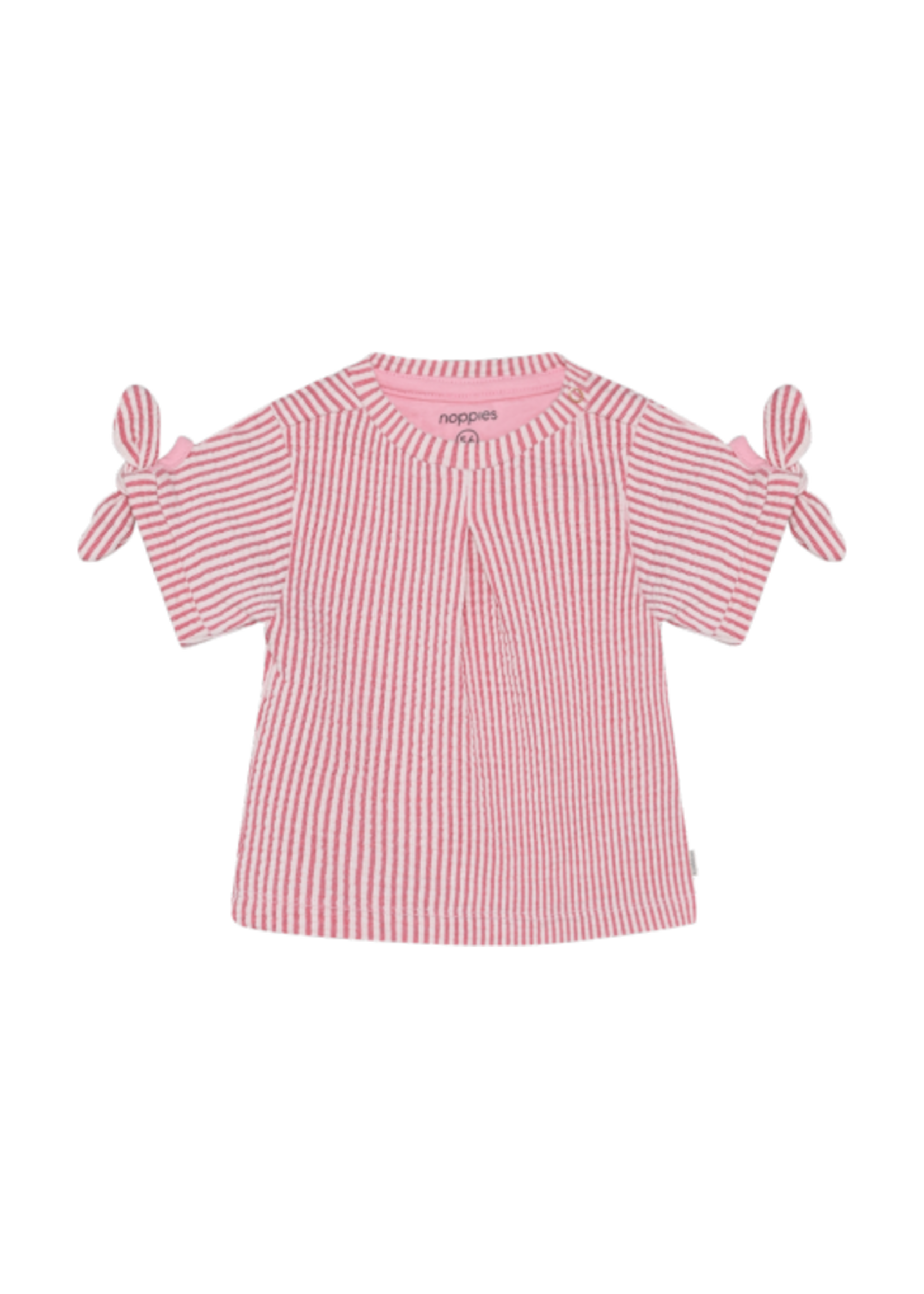 Noppies Kids Noppies Baby, Seersucker Short Sleeve Tee || Poinsettia